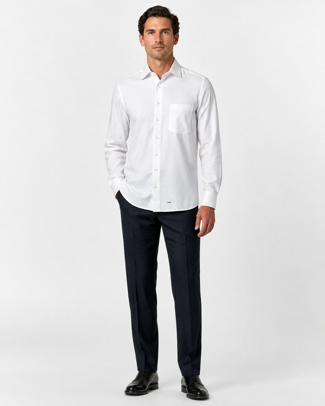 Camisa Masculina Ermenegildo Zegna – Branca / Off-White – Manga Longa – Peça Premium