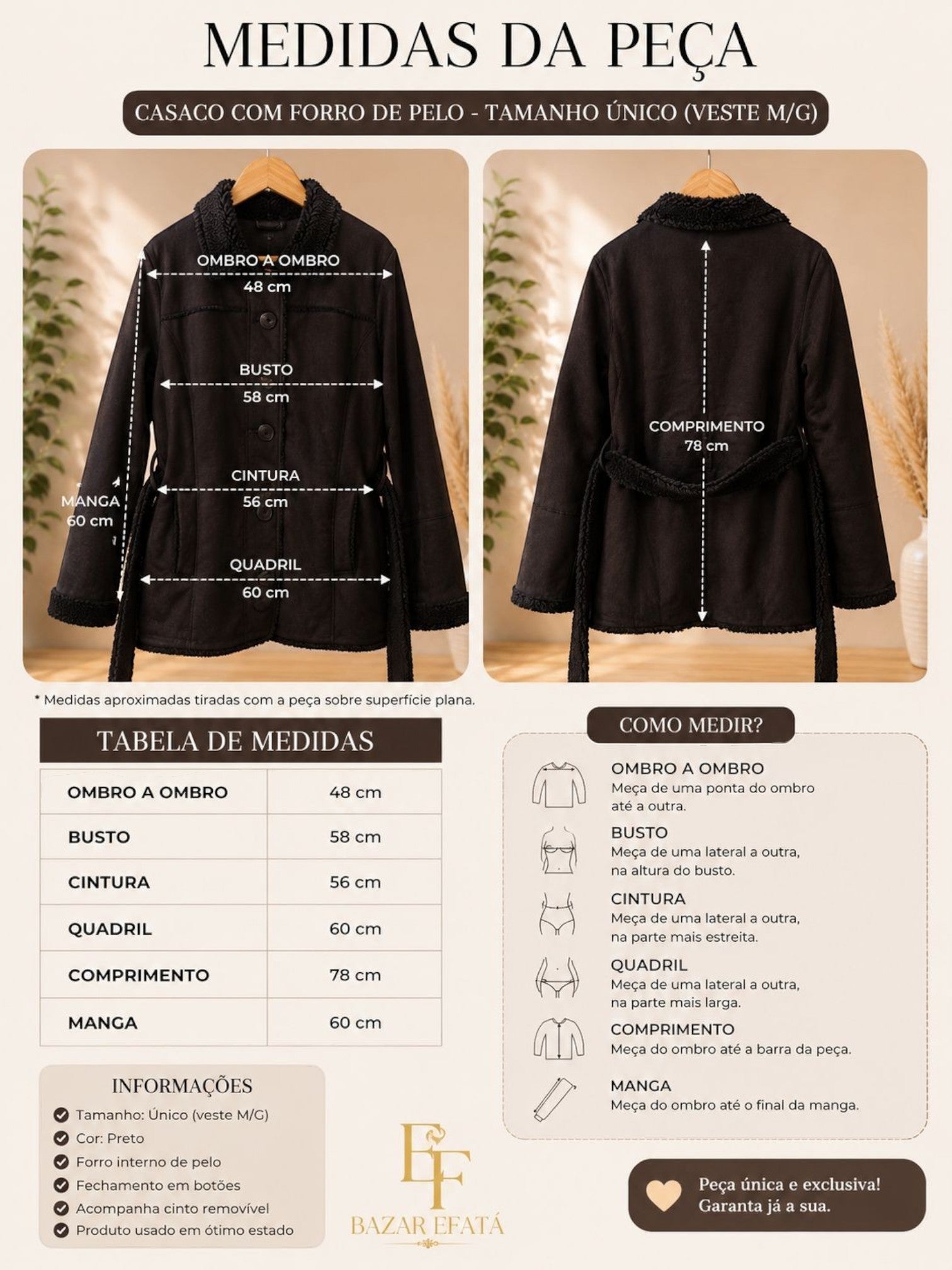 Jaqueta Feminina Com Forro Peluciado Estilo Suede - Elegante e Quentinha