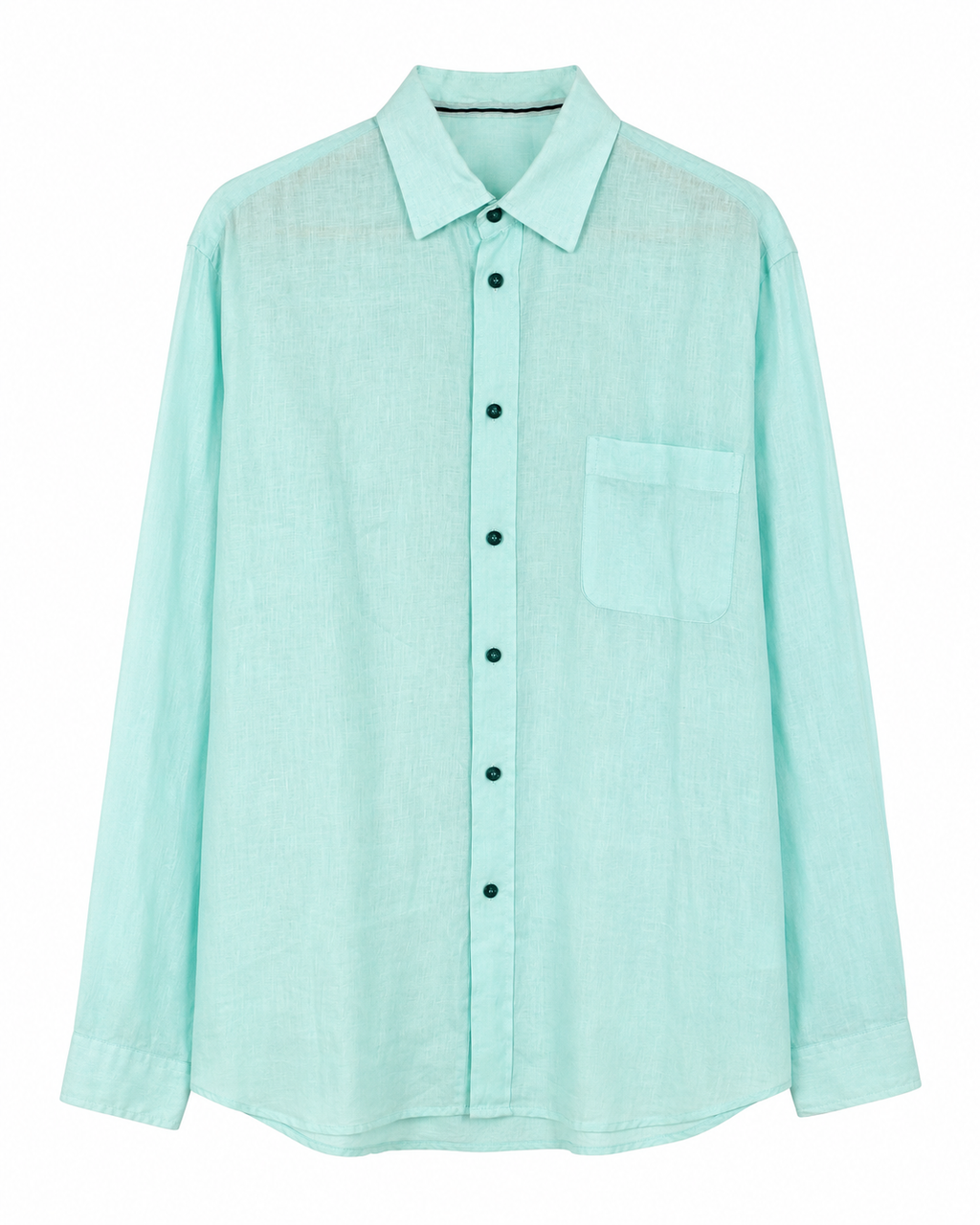 Camisa Masculina Zegna Sport Regular Fit – Verde Água / Menta