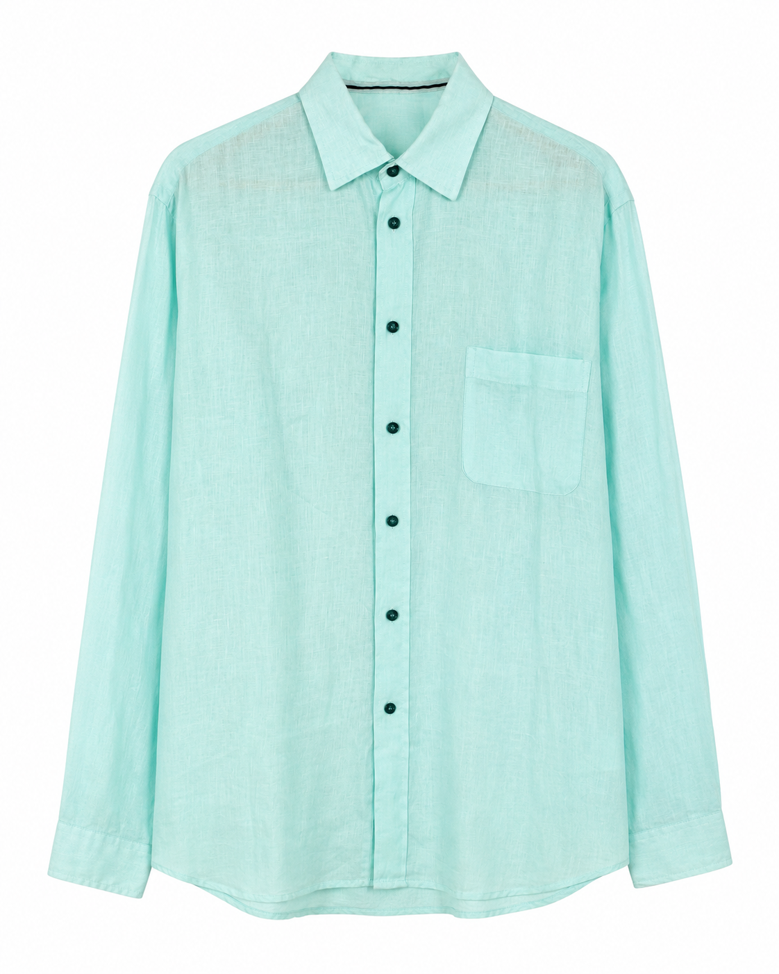 Camisa Masculina Zegna Sport Regular Fit – Verde Água / Menta