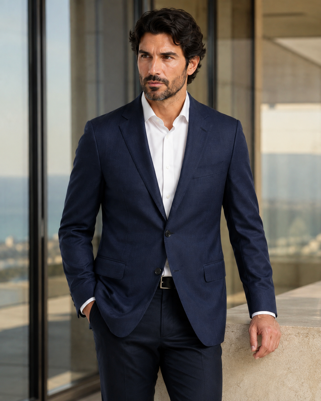Blazer Masculino Ermenegildo Zegna Multiseason – Azul-Marinho