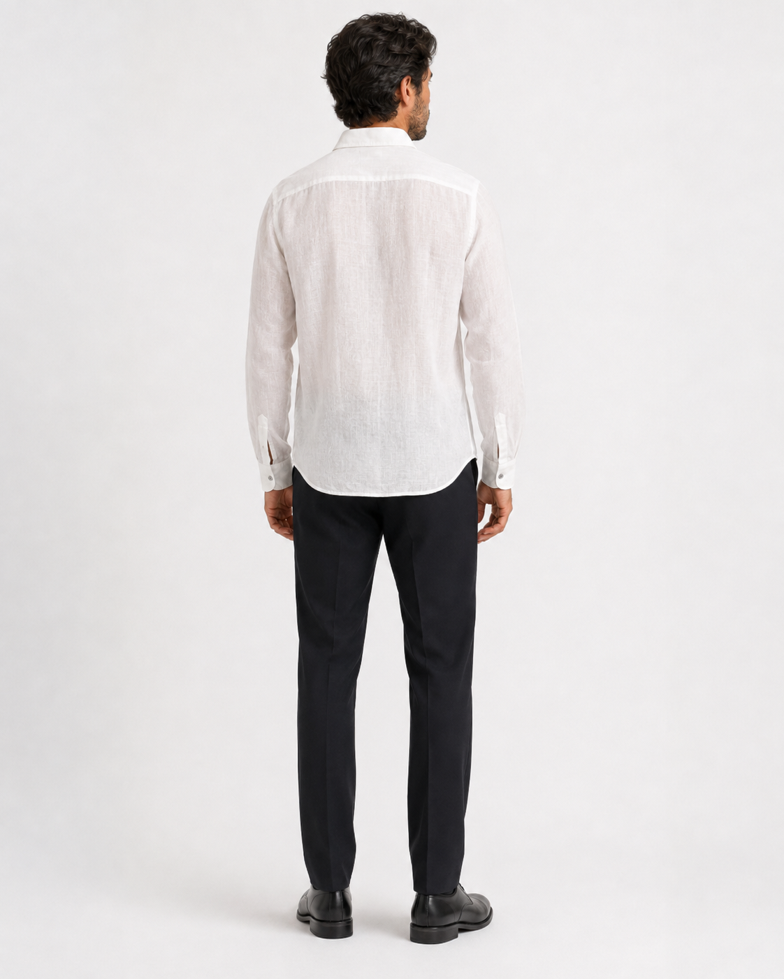 Camisa Masculina Calvin Klein 100% Linho – Branca – Manga Longa – XL/TG