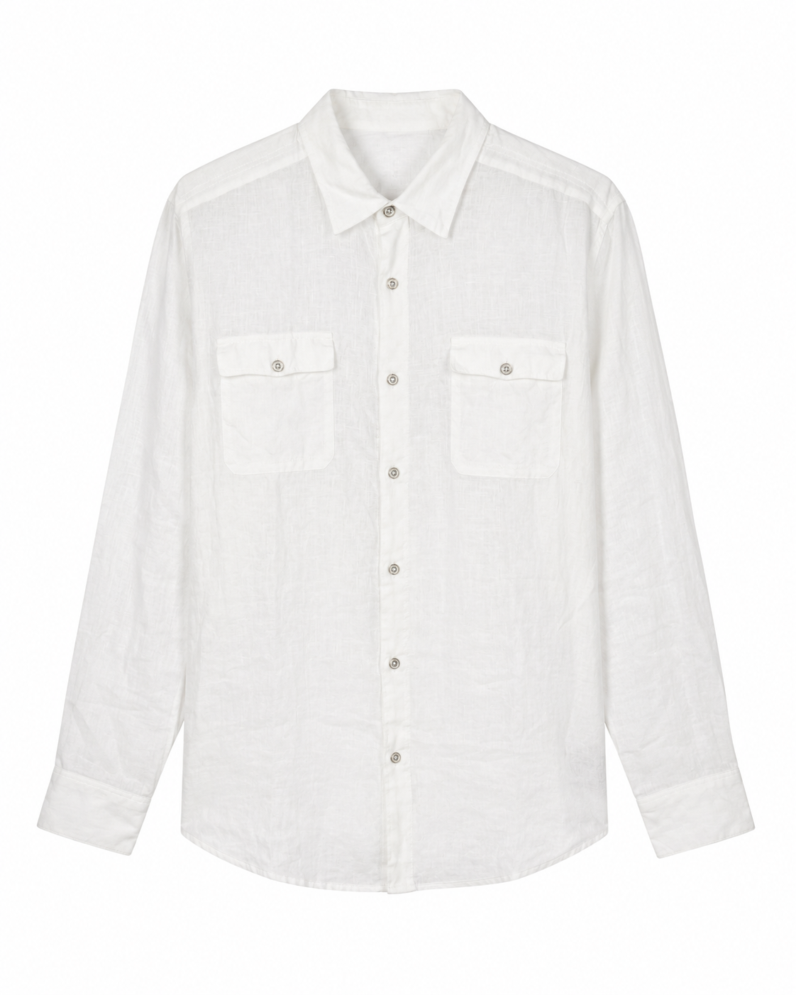 Camisa Masculina Calvin Klein 100% Linho – Branca – Manga Longa – XL/TG