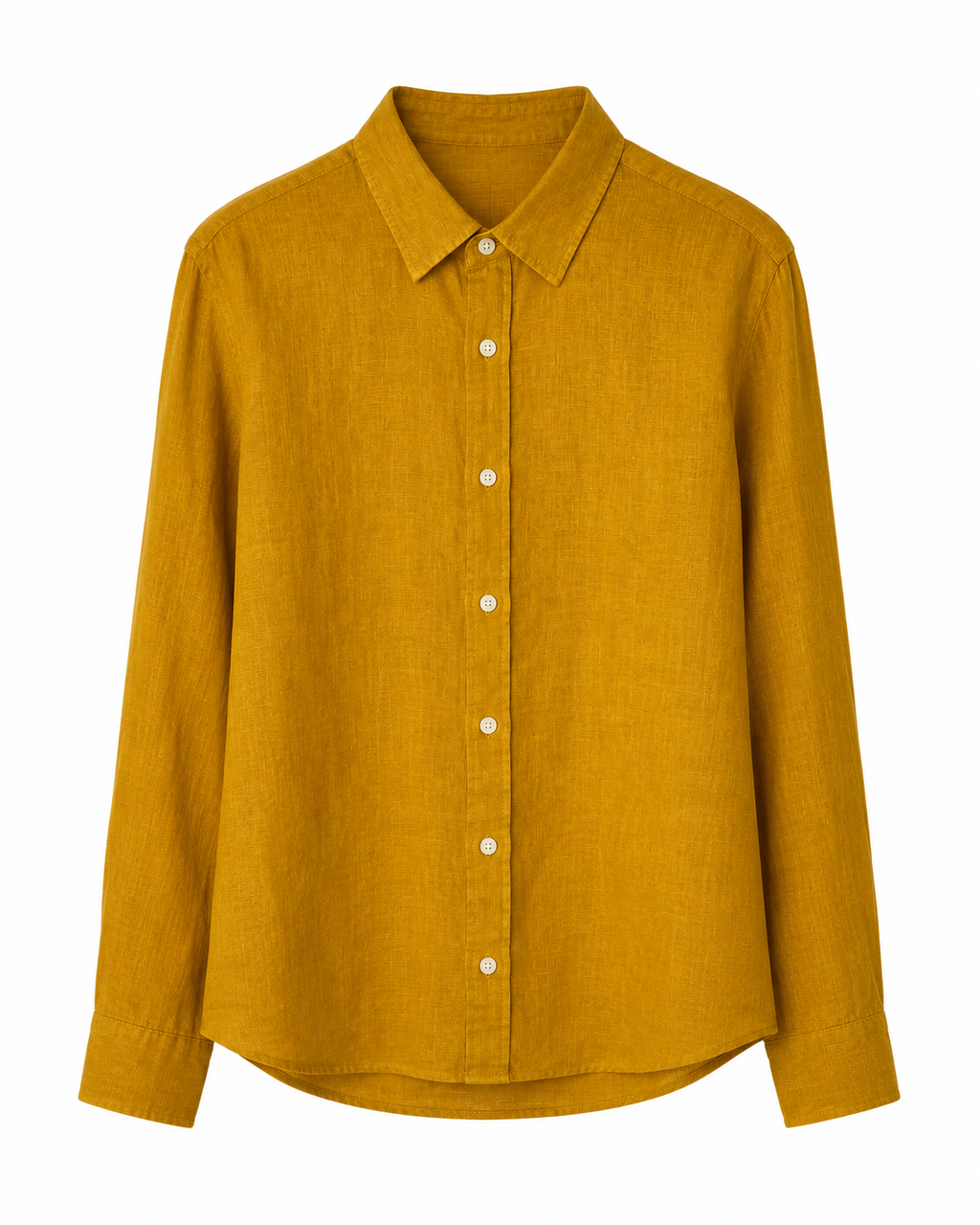 Camisa Masculina Zapälla – Mostarda / Dourado | Manga Longa | Tamanho G