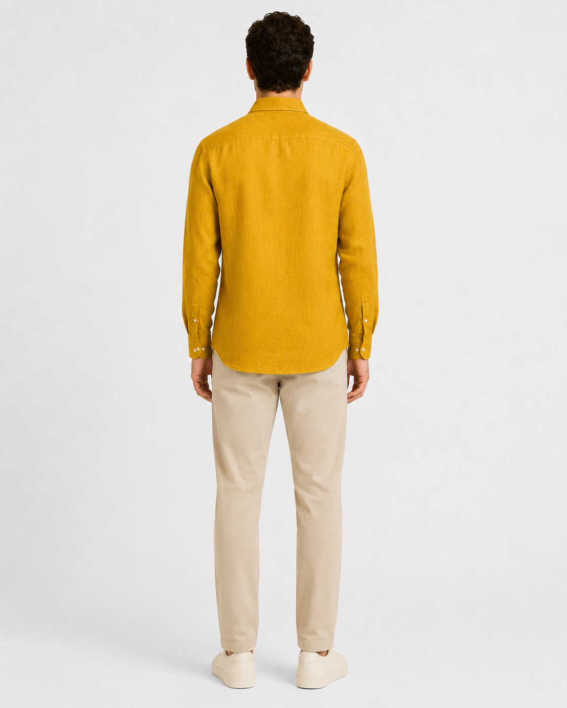 Camisa Masculina Zapälla – Mostarda / Dourado | Manga Longa | Tamanho G