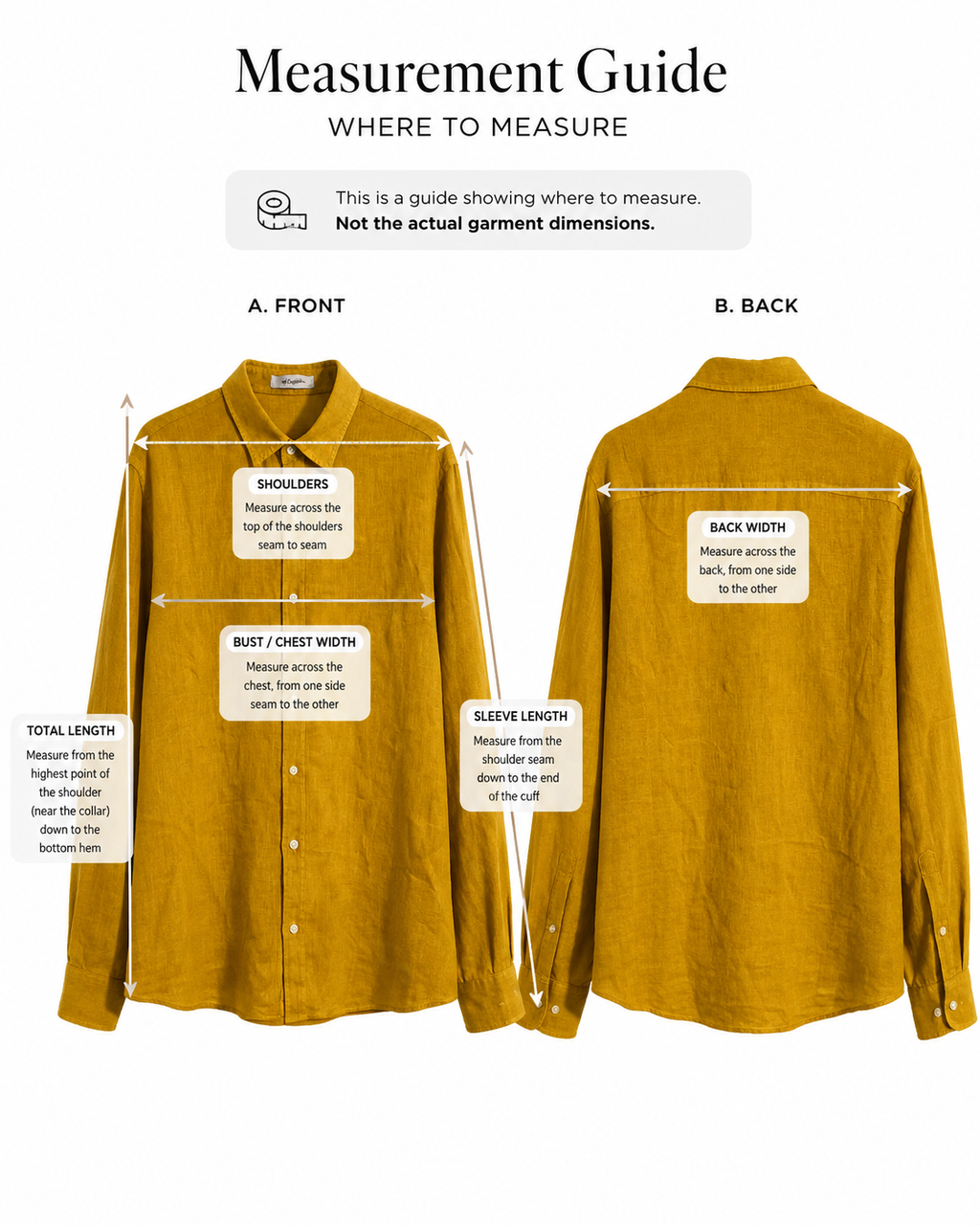 Camisa Masculina Zapälla – Mostarda / Dourado | Manga Longa | Tamanho G