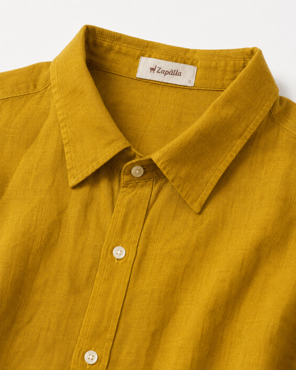 Camisa Masculina Zapälla – Mostarda / Dourado | Manga Longa | Tamanho G